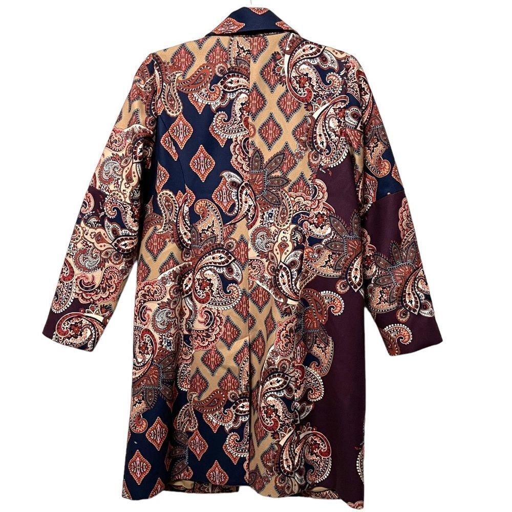 NWOT CHICO’S Patterned Patch Print Coat S - Picture 6 of 10